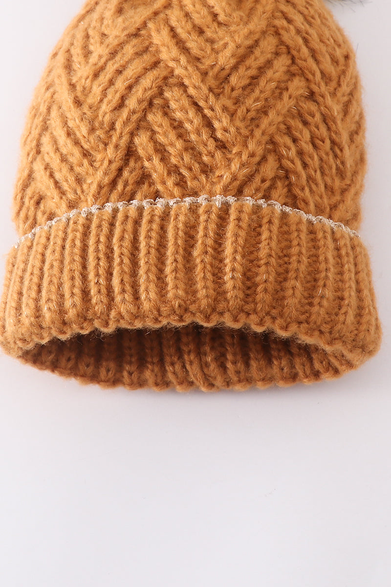 Camel Pom Beanie