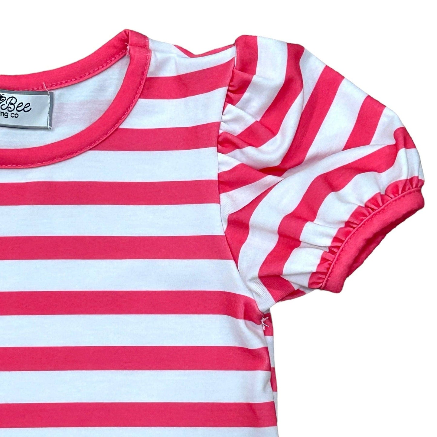 Magenta Stripe Crop Tee