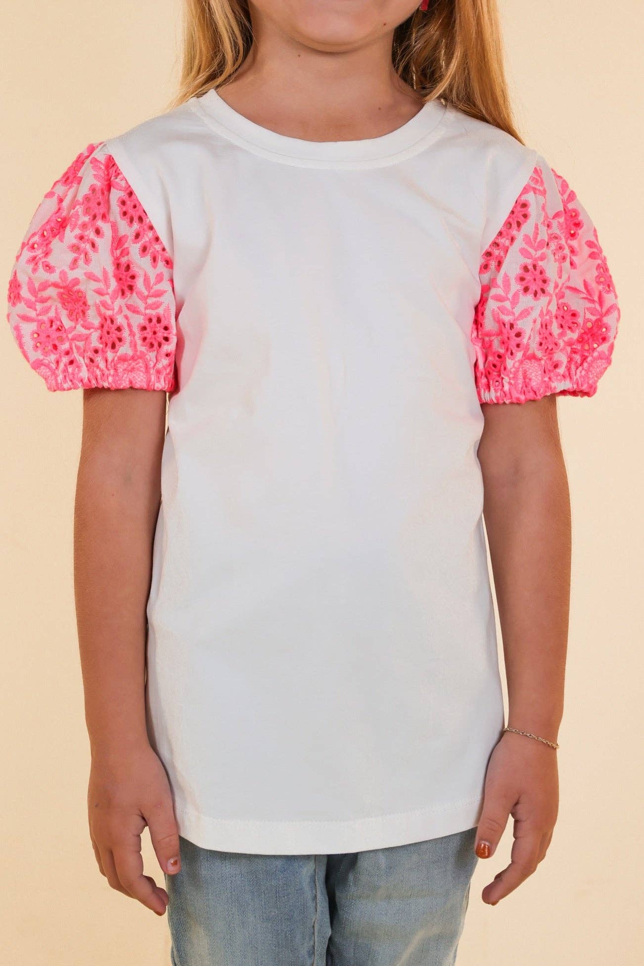 White/Pink Top