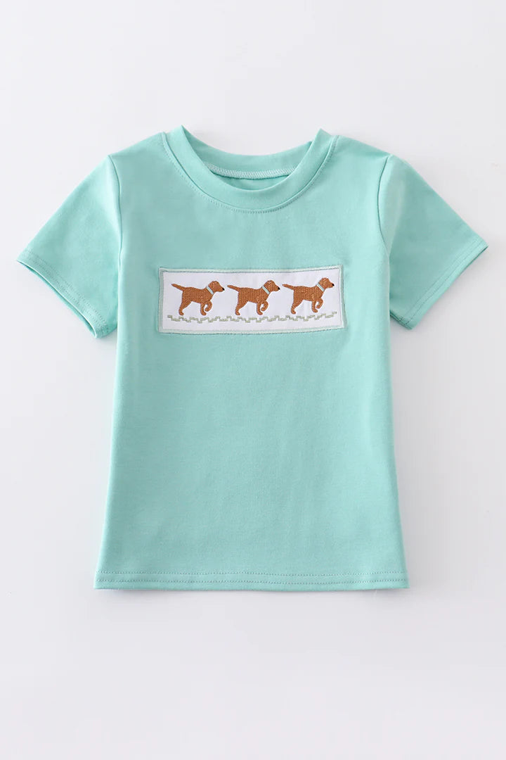 3 Running Dogs Applique Shirt