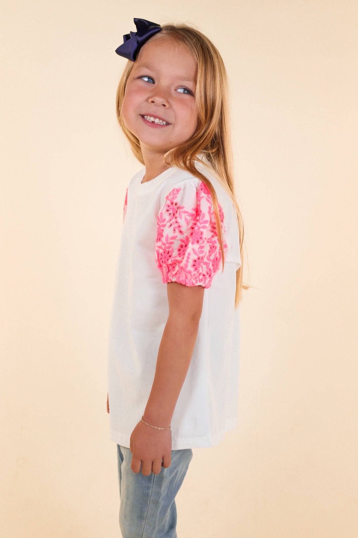 White/Pink Top
