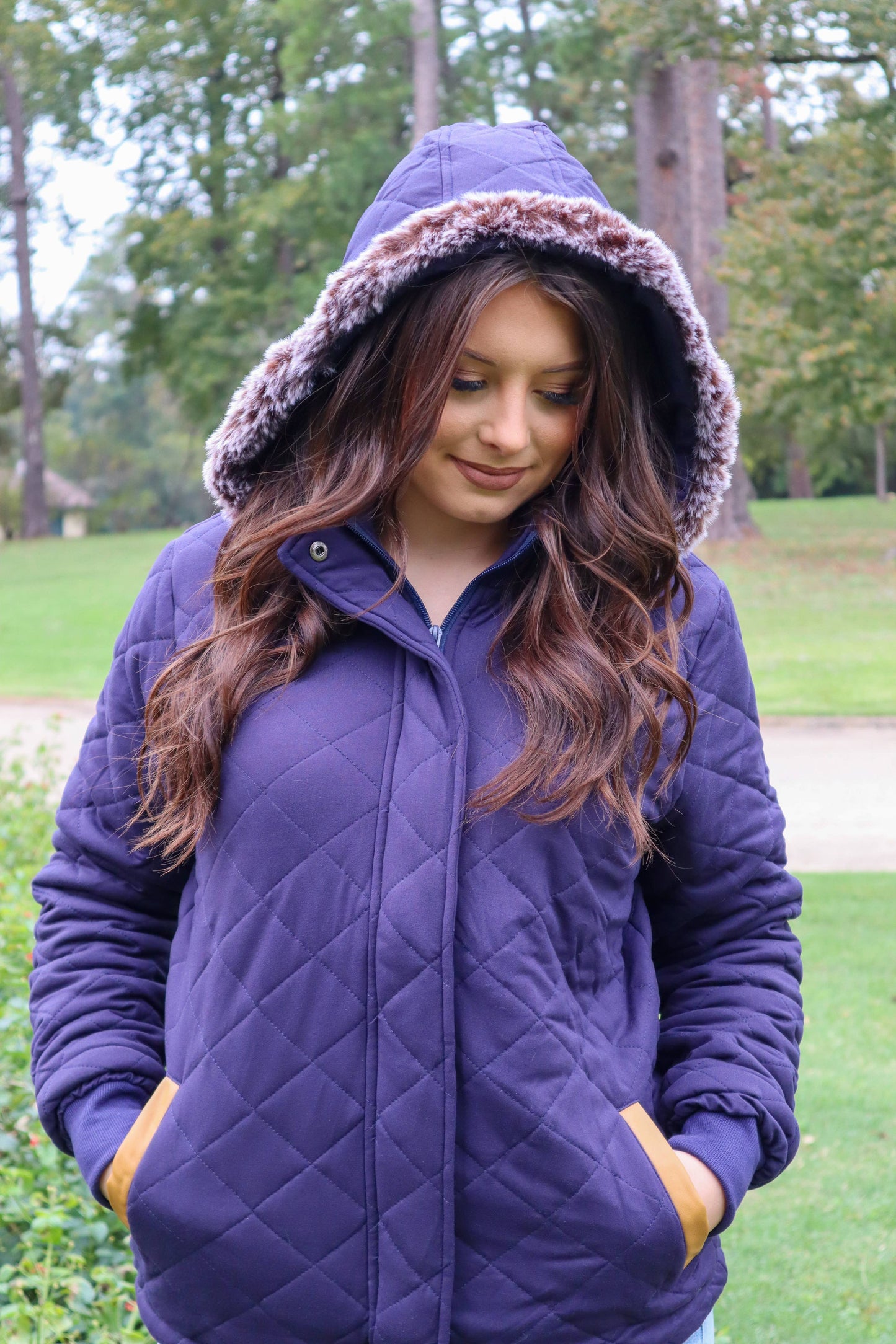 Carolina Fur Trimmed Quilted Jacket