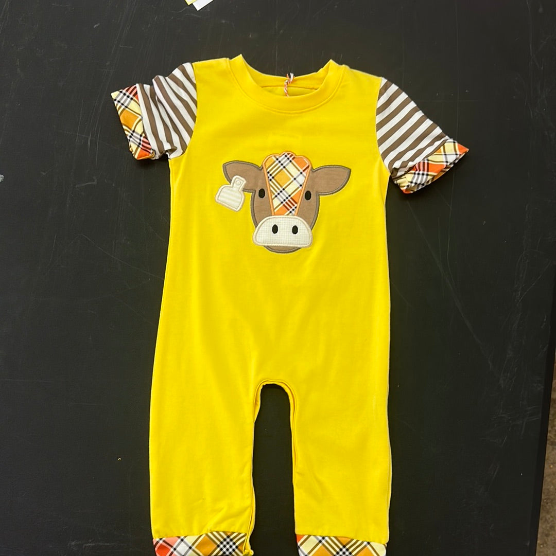 Yellow Cow Romper
