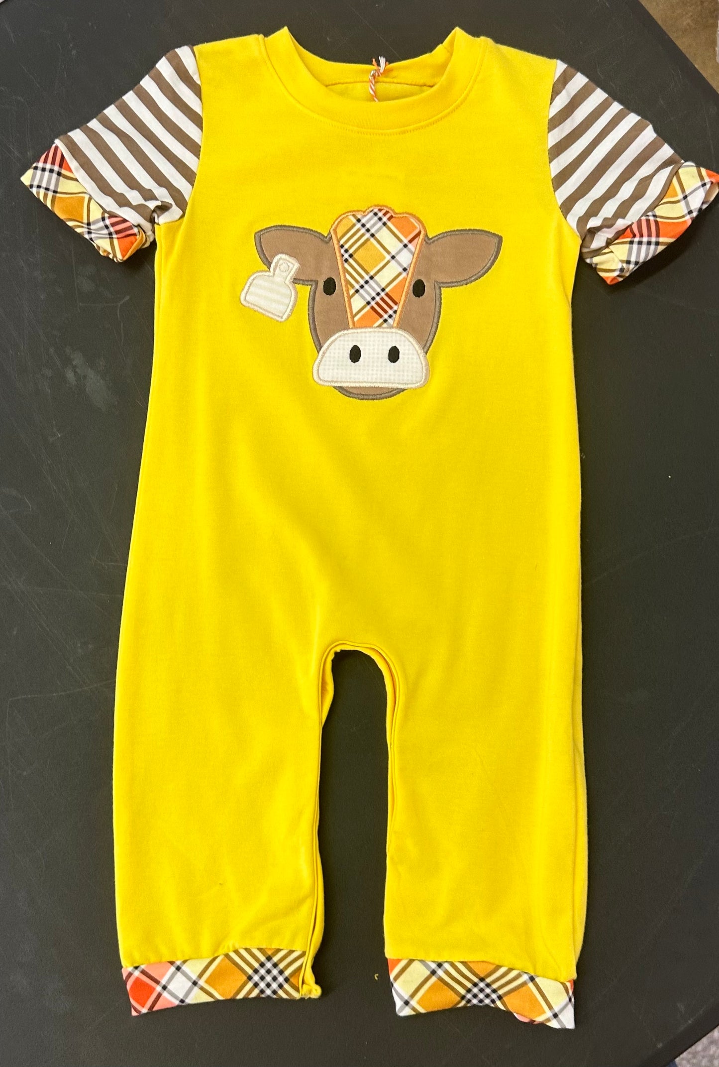 Yellow Cow Romper