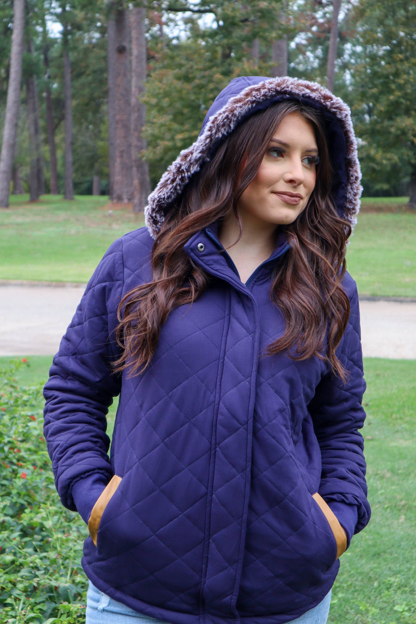 Carolina Fur Trimmed Quilted Jacket