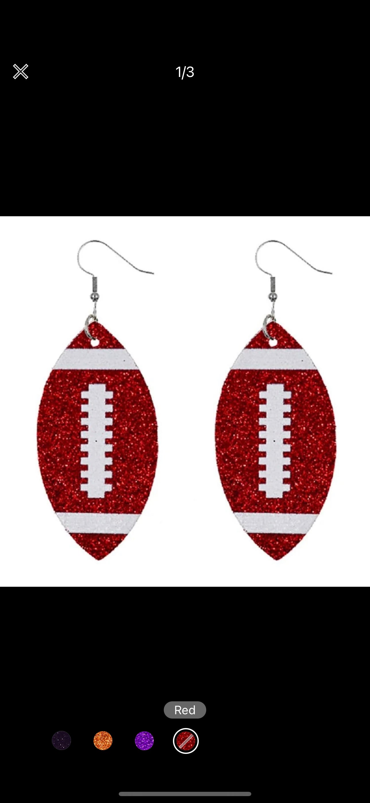 Sparkle Football Earrings