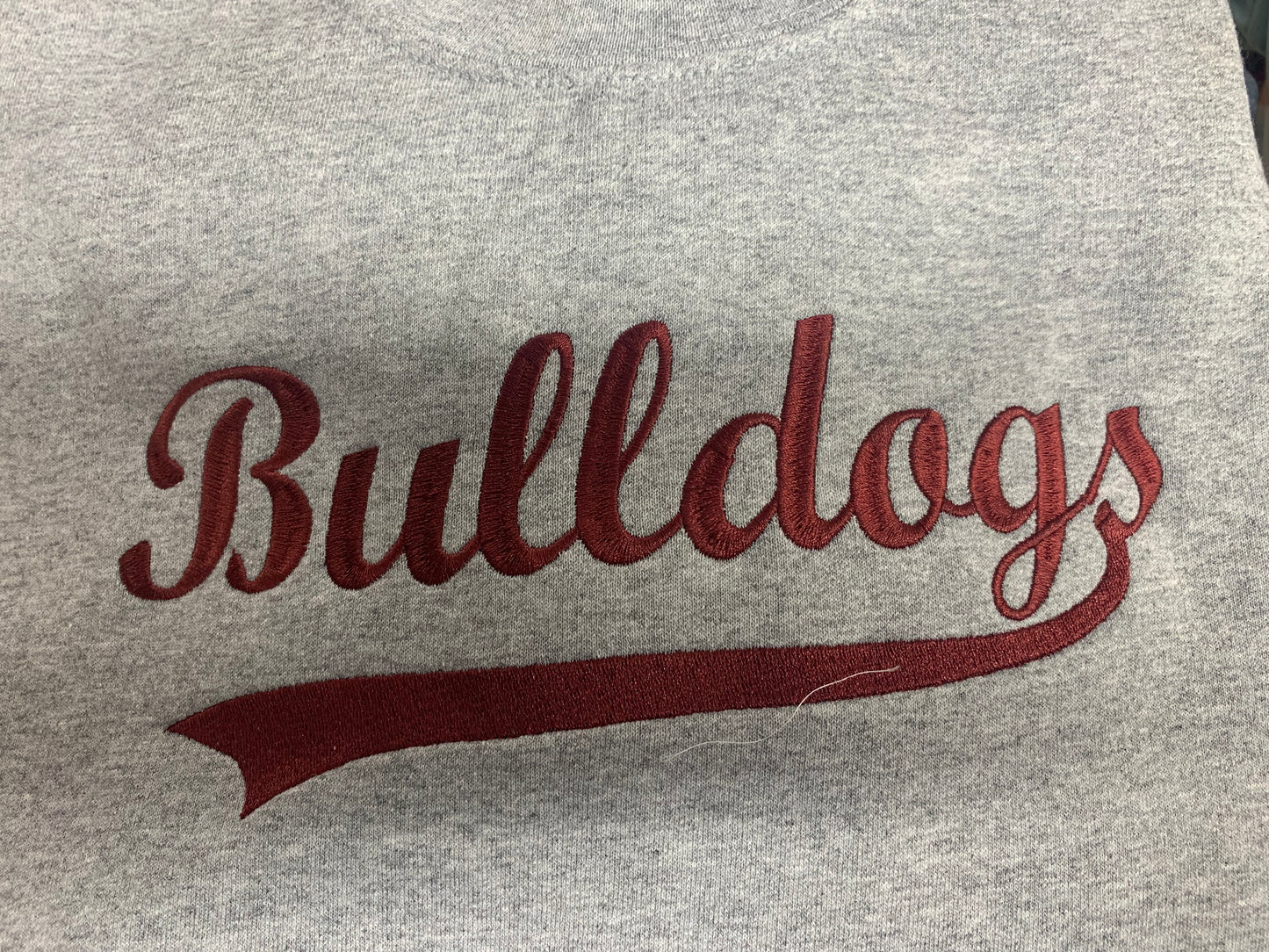 Bulldog embroidered crewneck
