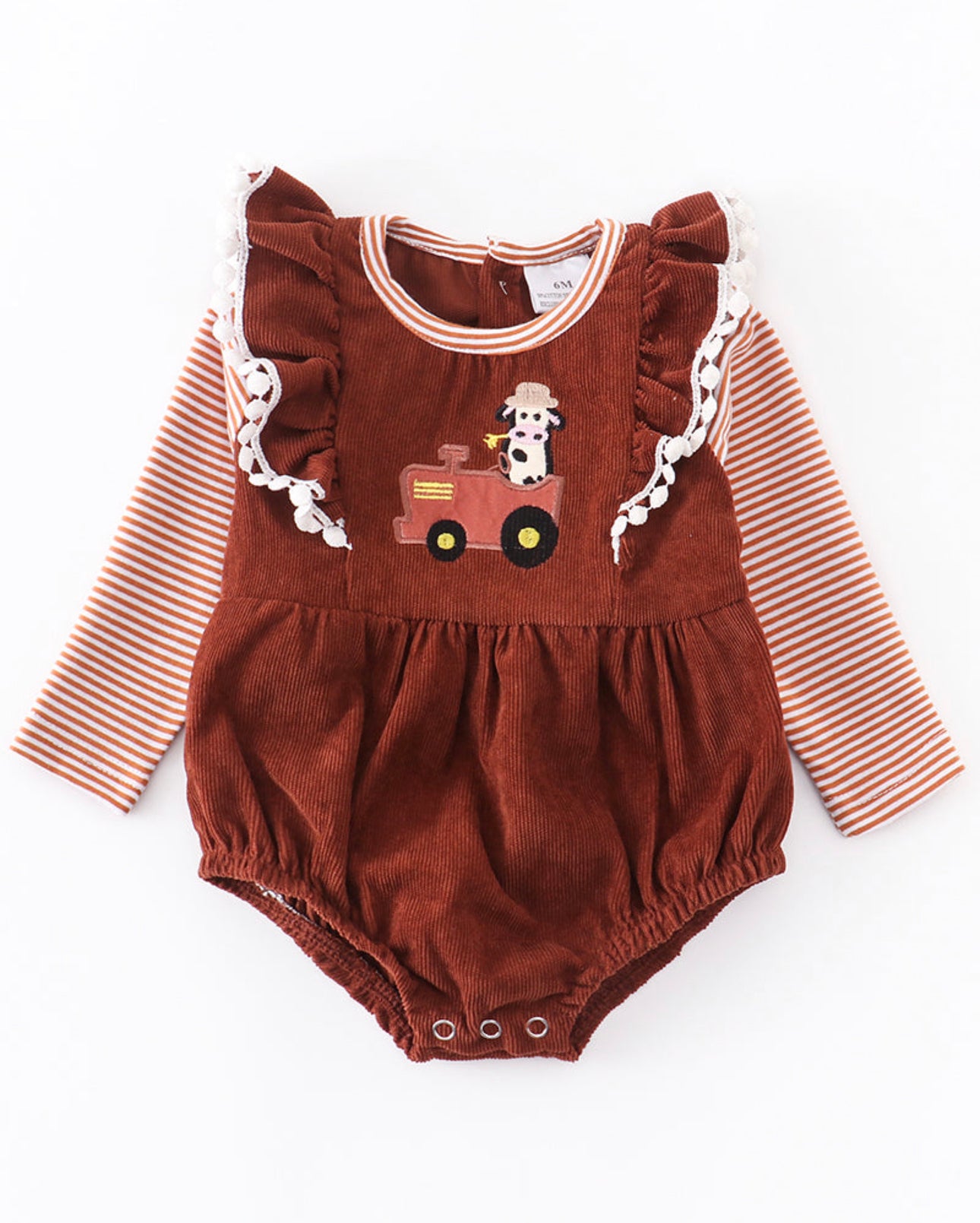 Brown Cow Appliqué Bubble