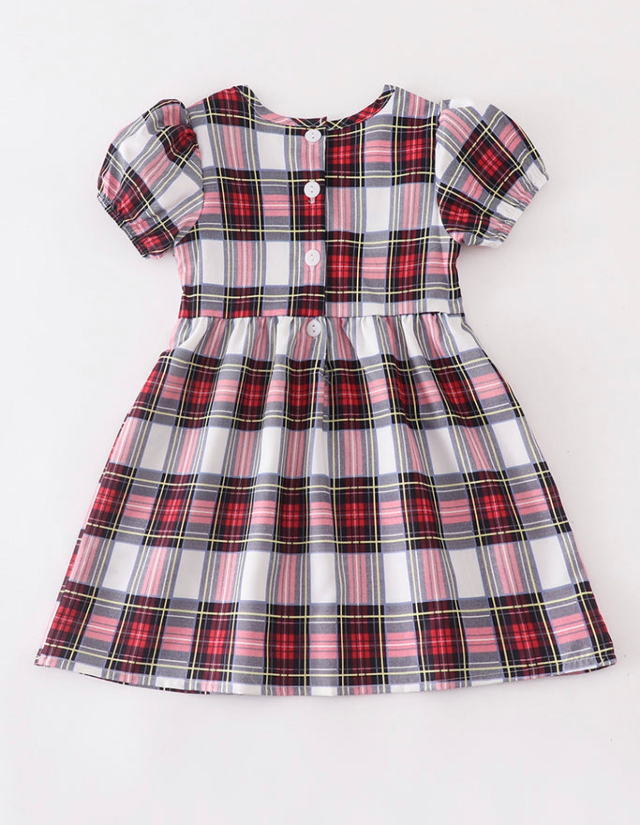 Plaid Smocked Candy Cane Dress