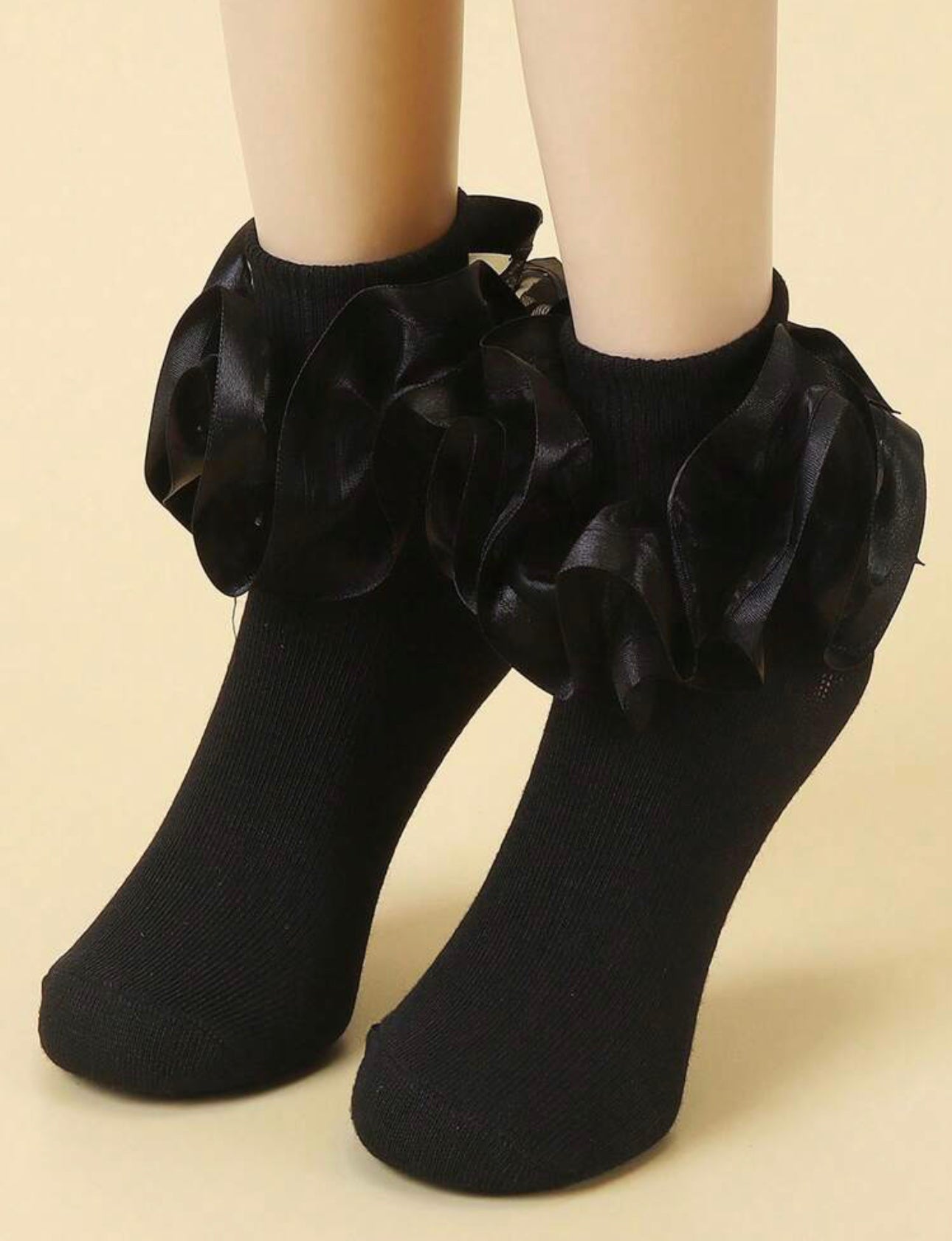 Double layer lace socks
