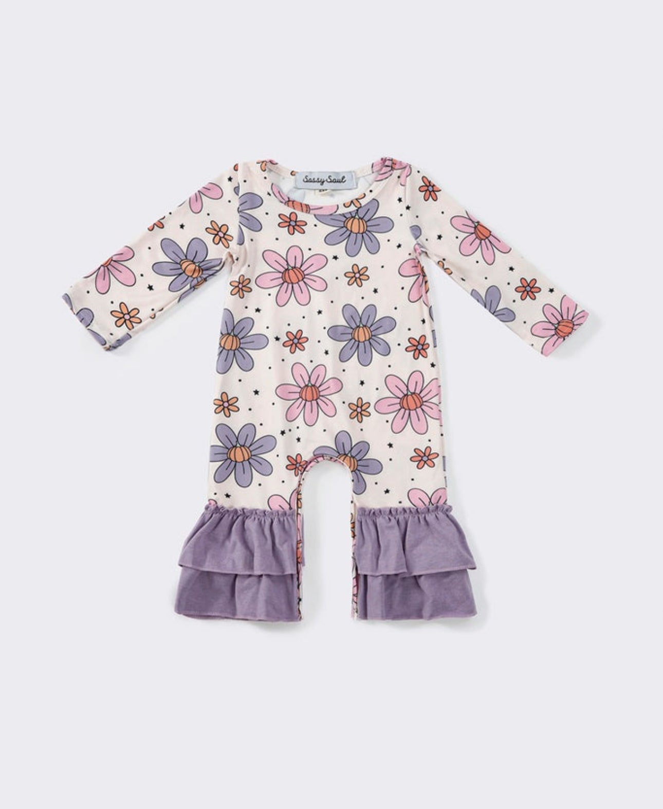 Purple Floral Romper