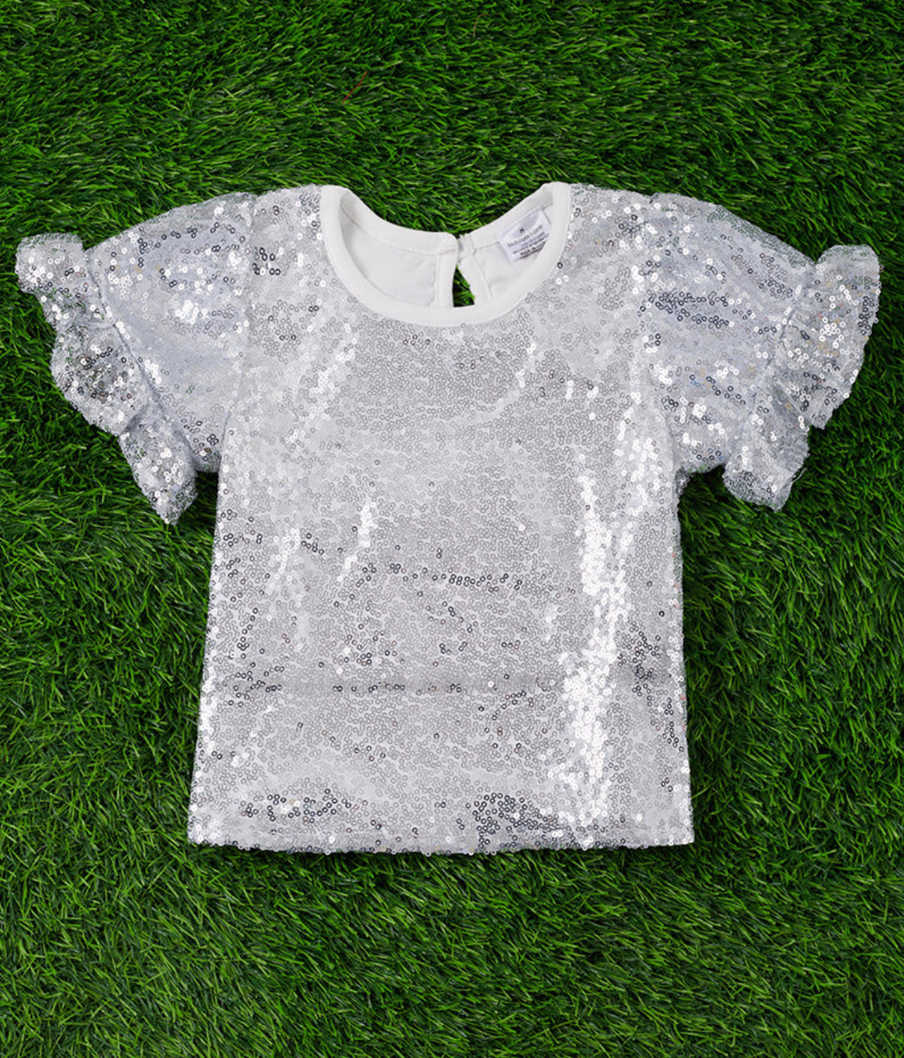 Silver Sequin Top