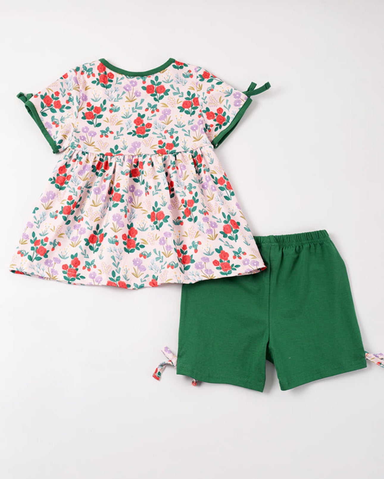Floral Green Ruffle Set