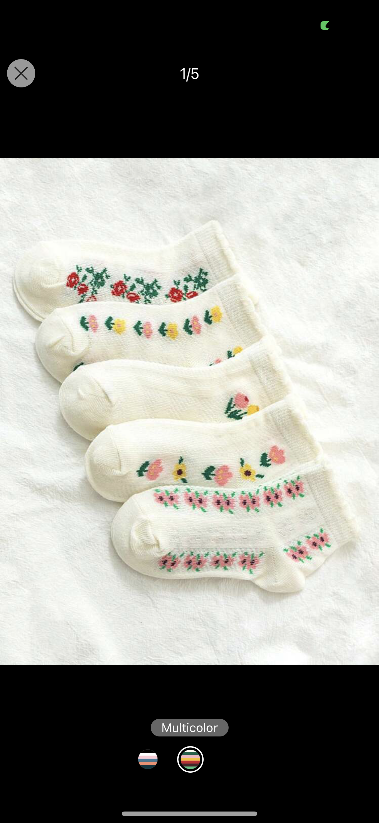 Flower ankle socks