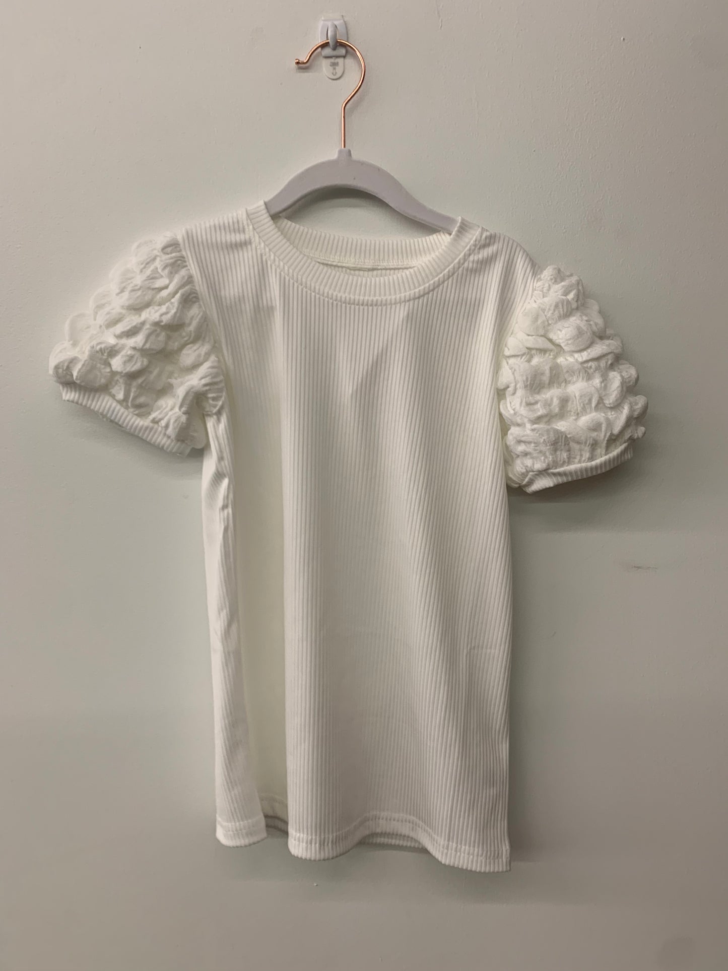 White Puff Sleeve Top