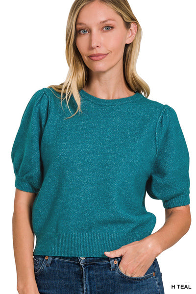 Melange Puff Sweater