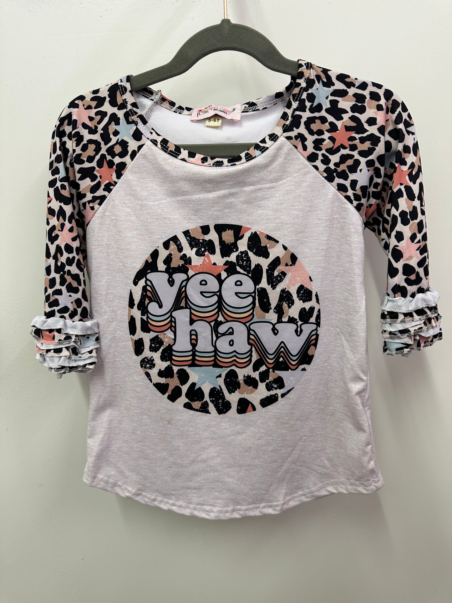 Yeehaw Leopard Raglan