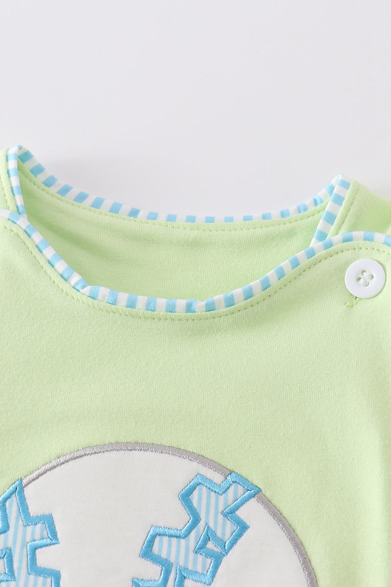 Green baseball applique boy jonjon