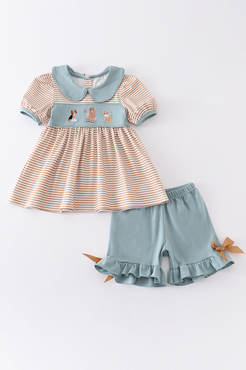 Brown Dog Embroidery Set