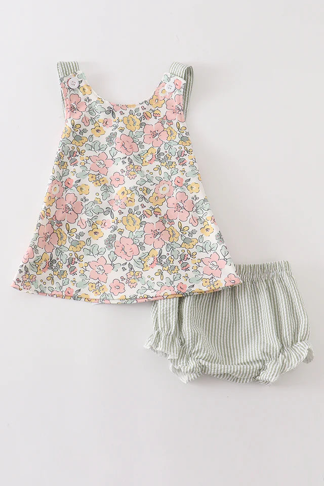 Floral Seersucker Girl