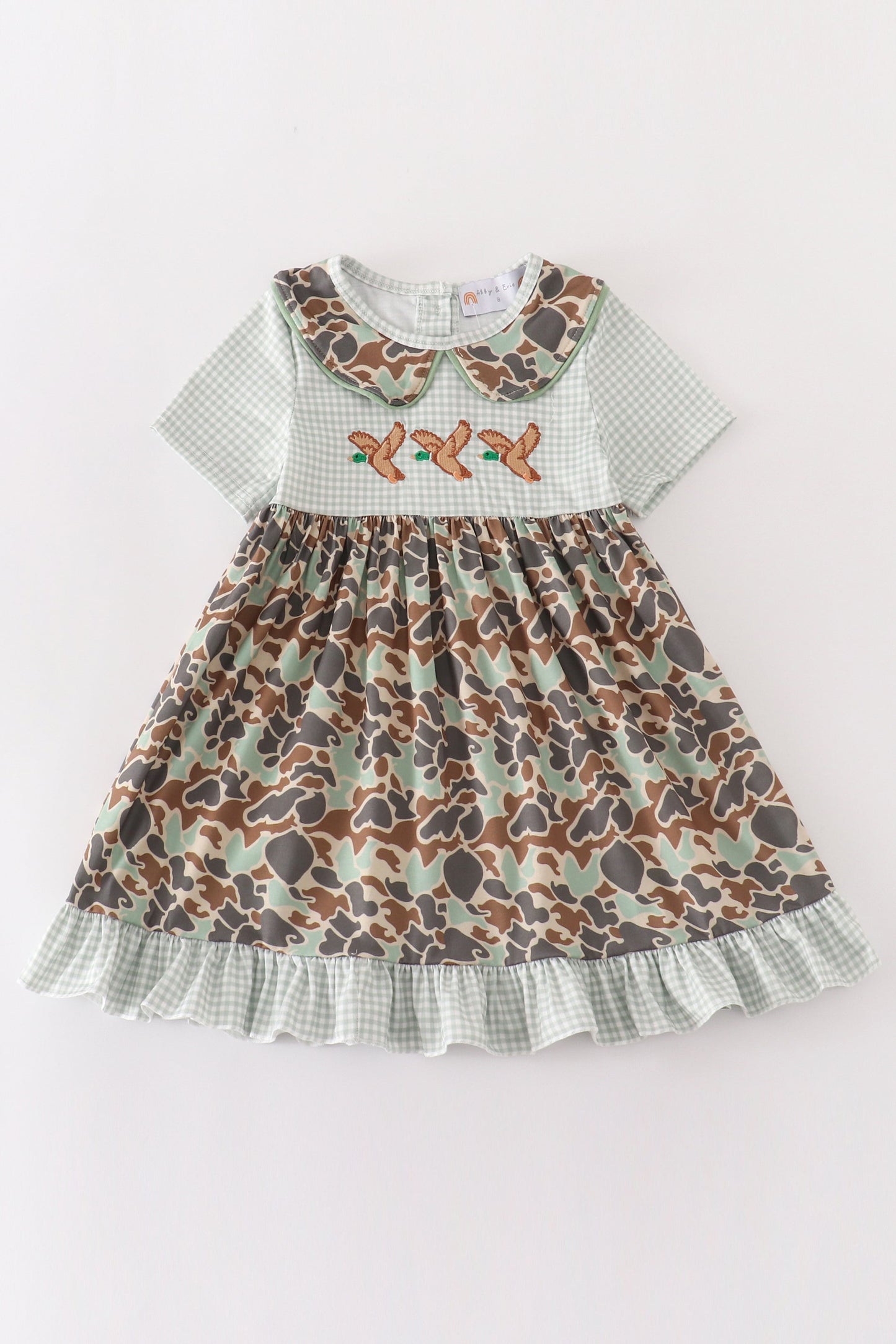 Camo Duck Ruffle Dress