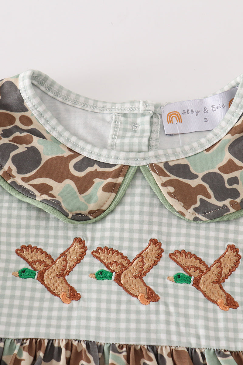 Camo Duck Ruffle Dress