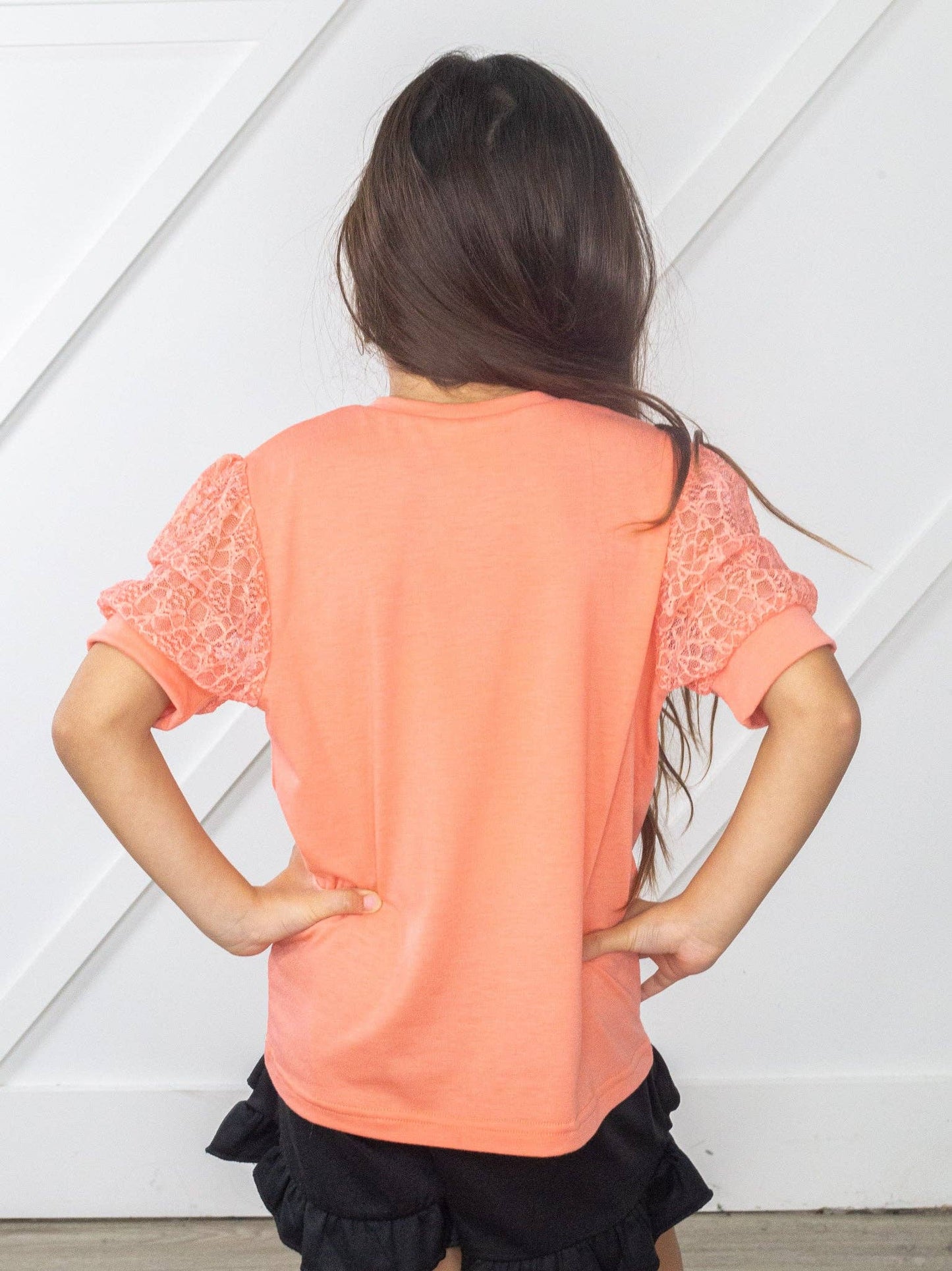 Just Like Mama Lace Sleeve Top