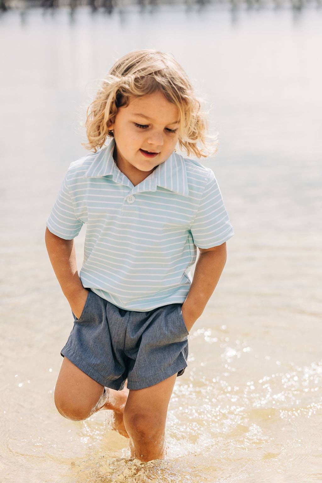 Chambray Boys Shorts