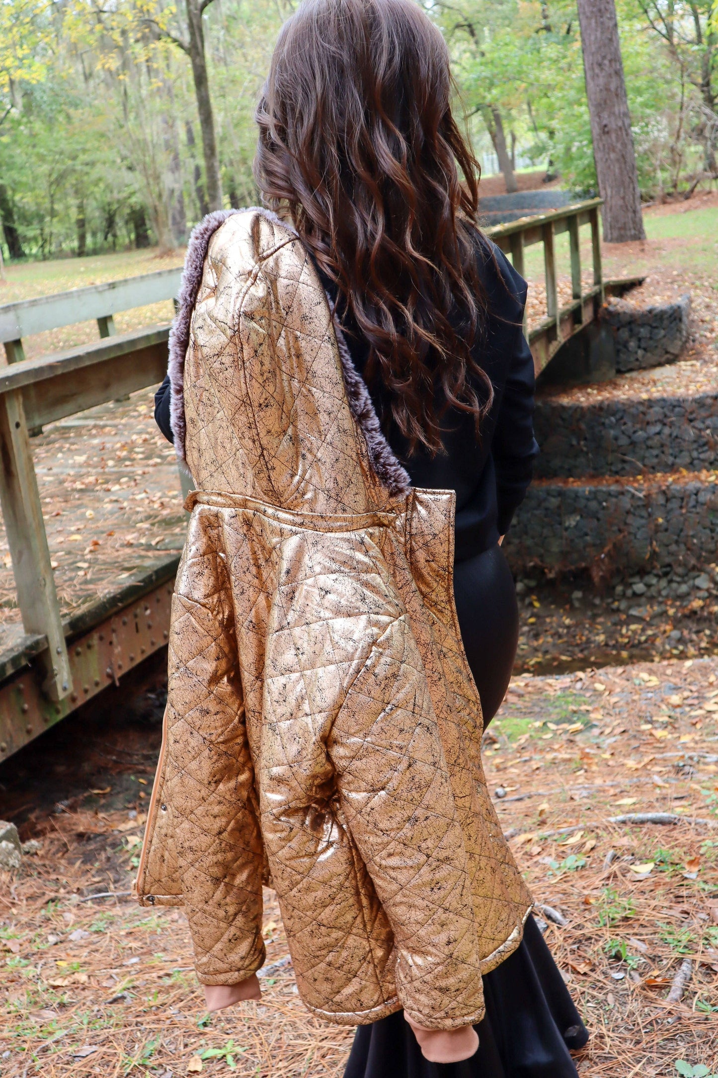 Carolina Fur Trimmed Quilted Jacket