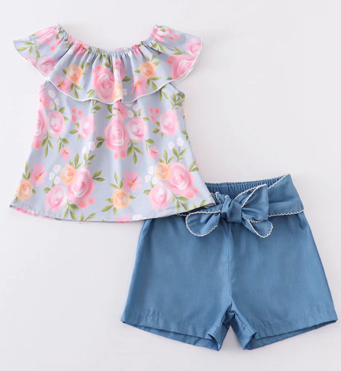 Blue Floral Outfit