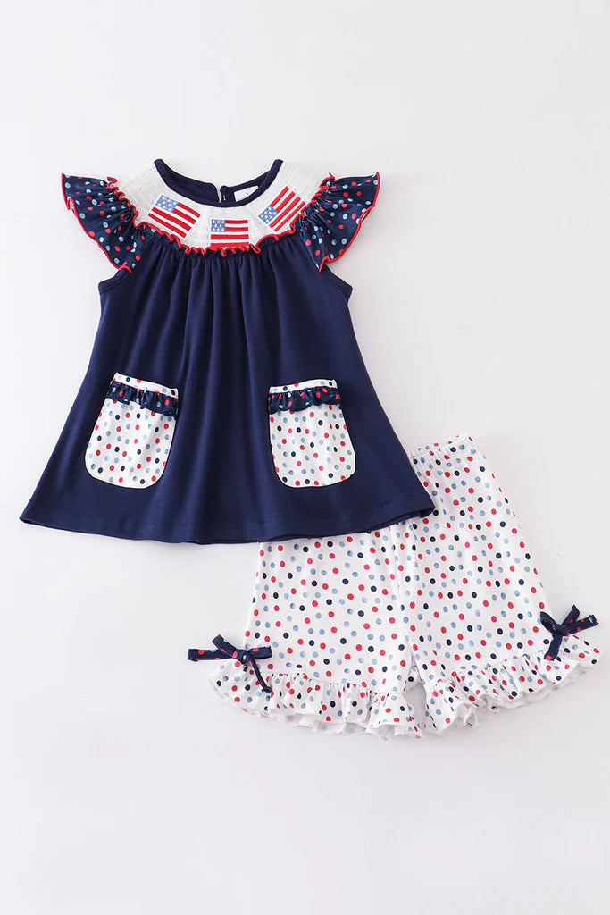 Girl Navy Flag