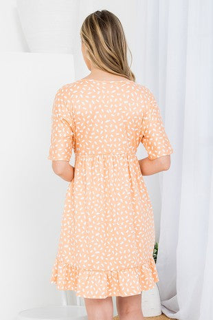 Peach Dress+
