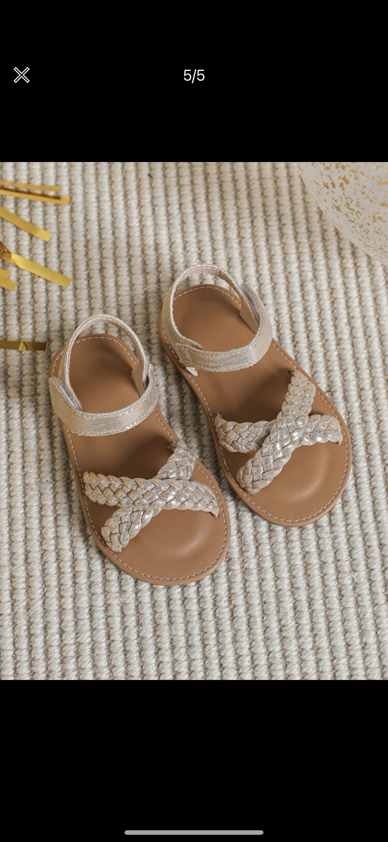 Gold Braid Sandals