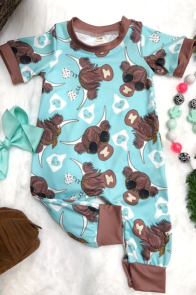 Blue Highland Romper
