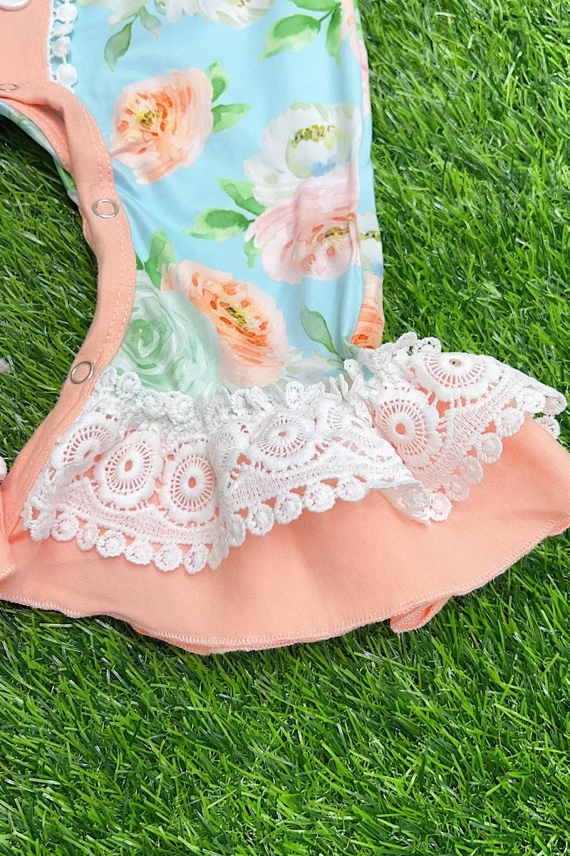 Peach Peony Romper