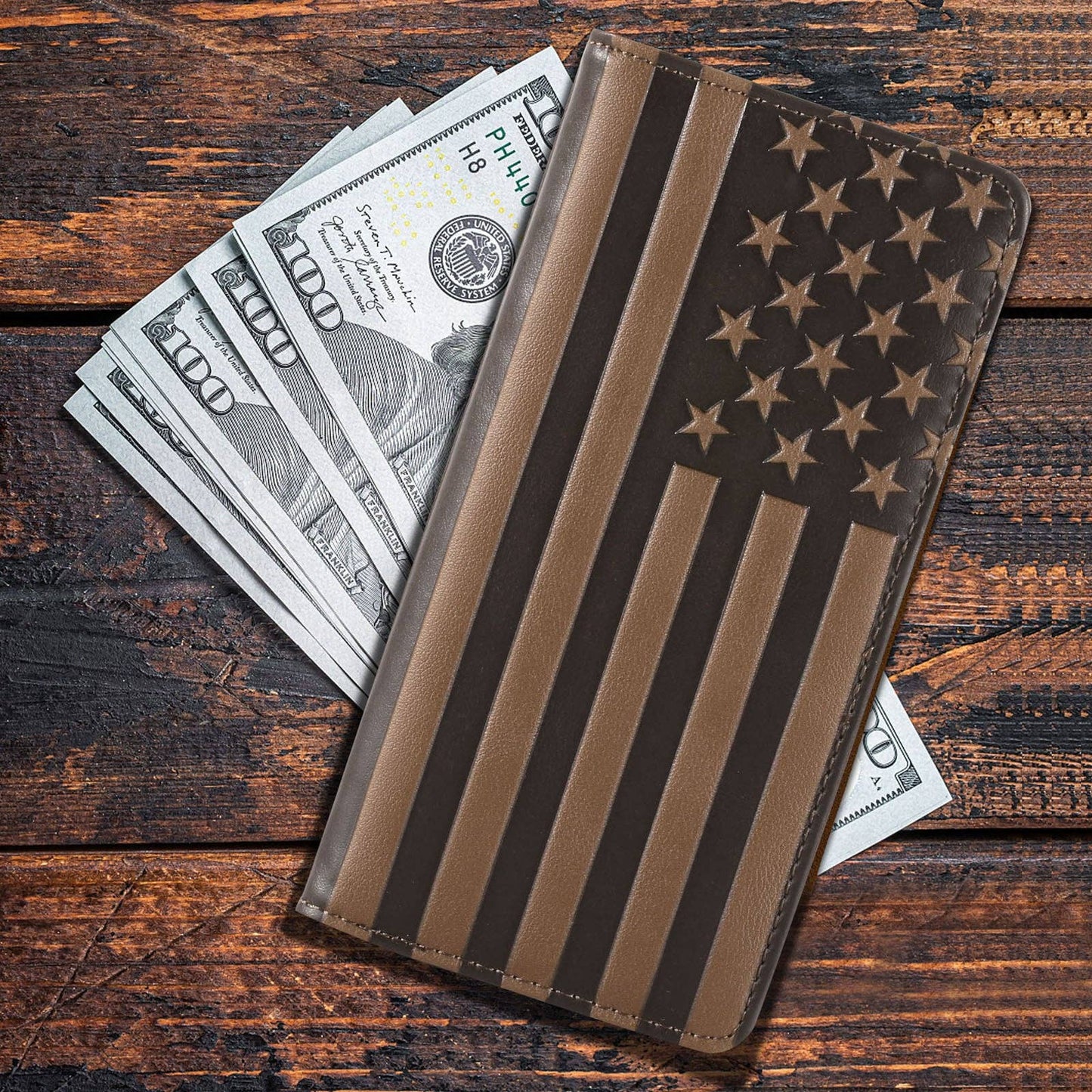 Patriotic Bi-Fold Long Wallet