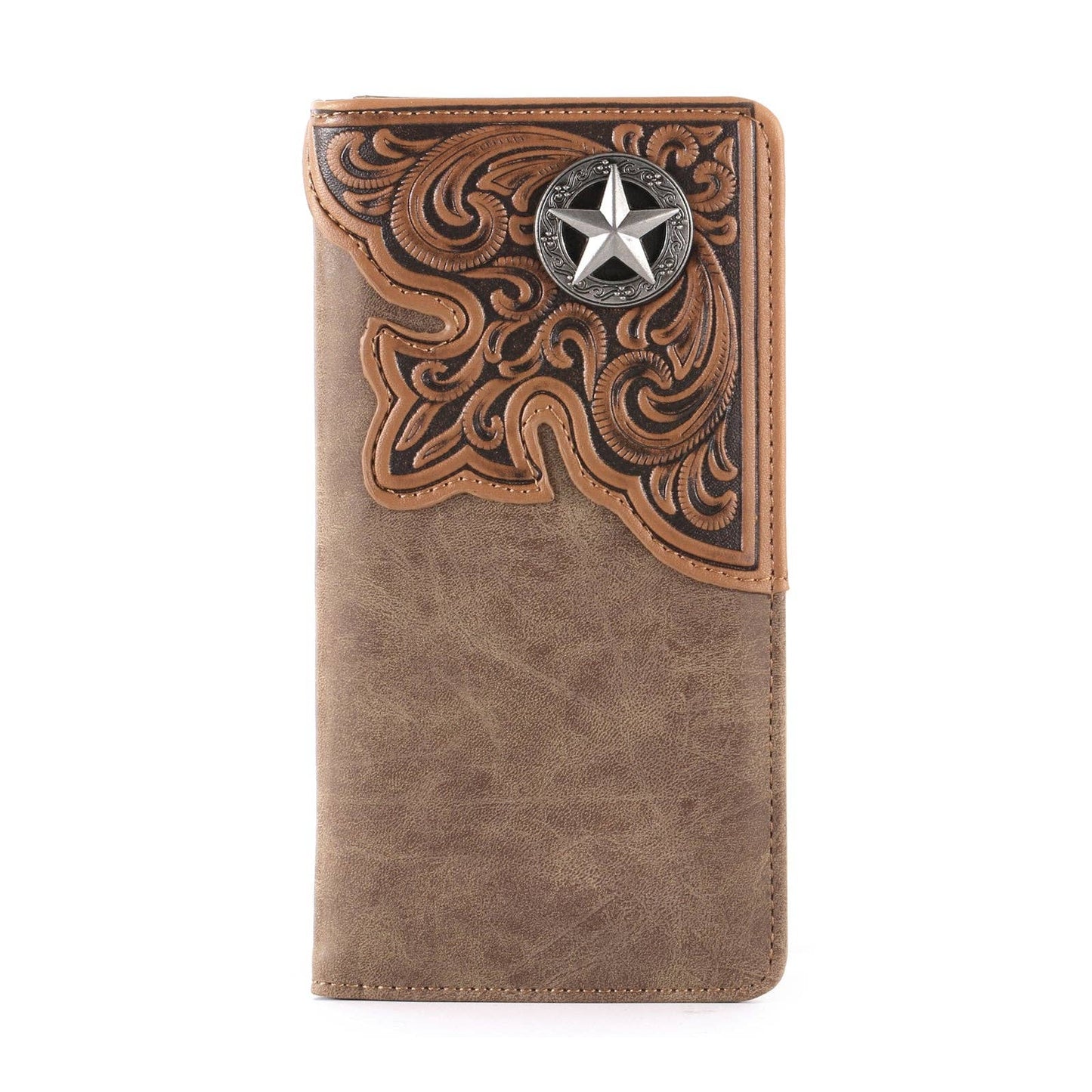 Embossed Lone Star Concho Wallet