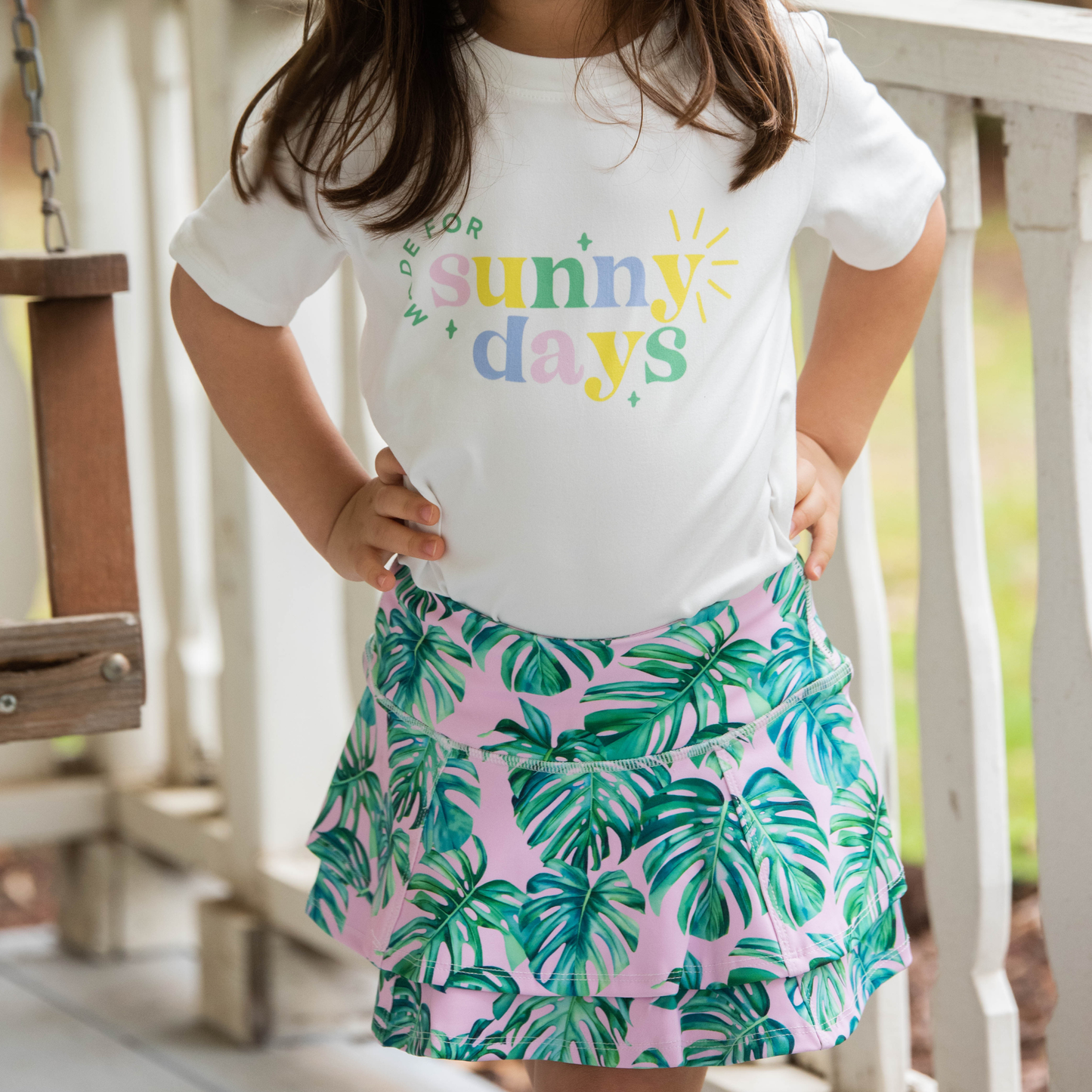 Palm Leaves Tennis Skirt