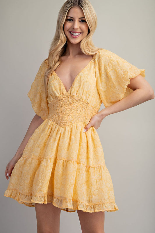 Puff Sleeve Mini Dress