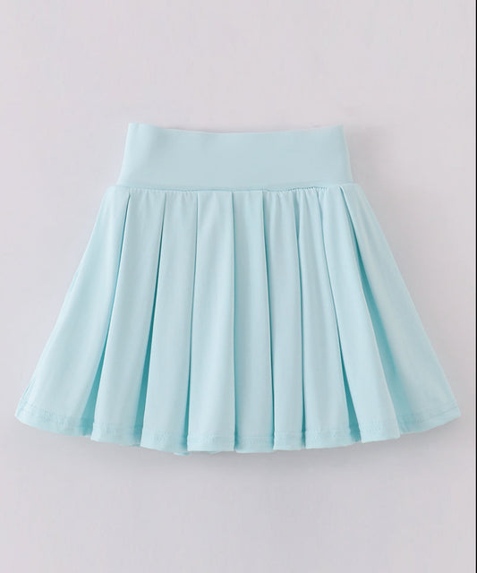 Blue Pleats Skirt