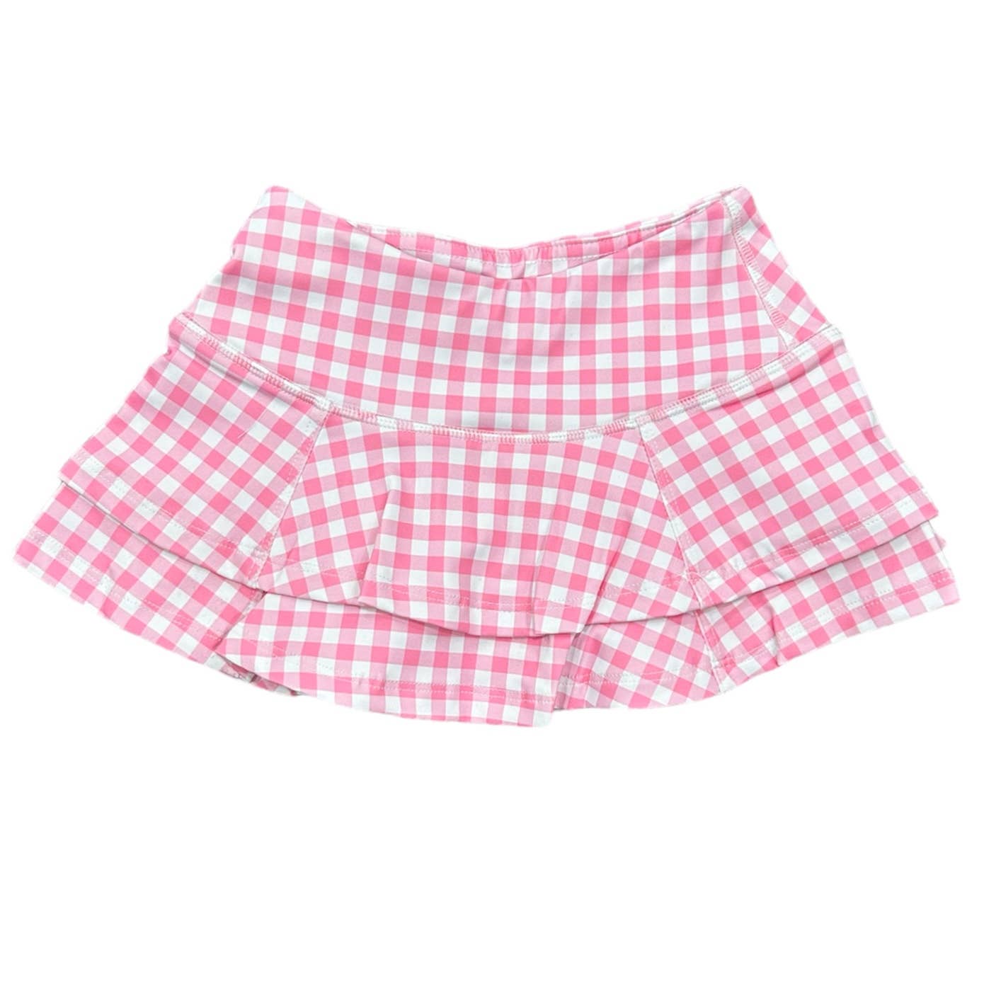 Pink Gingham Tennis Skirt