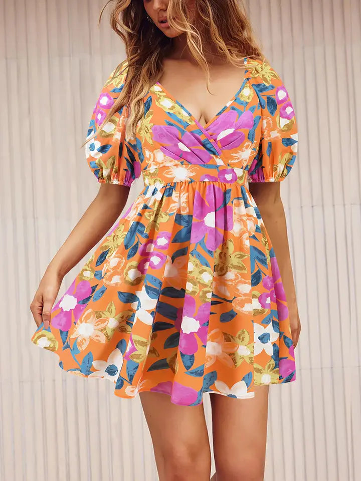 Floral V-Neck Dress