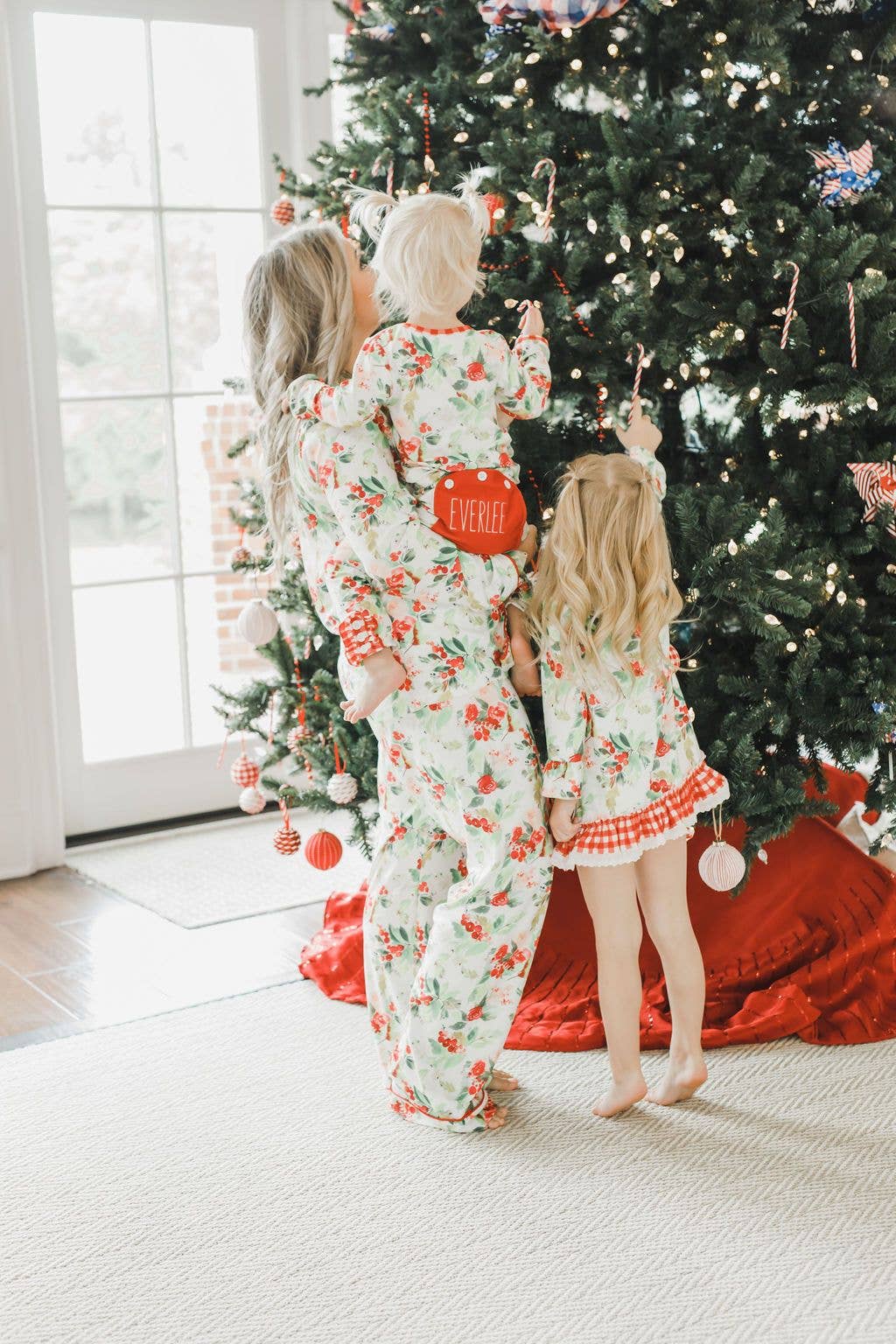 Christmas Floral Ruffle PJs