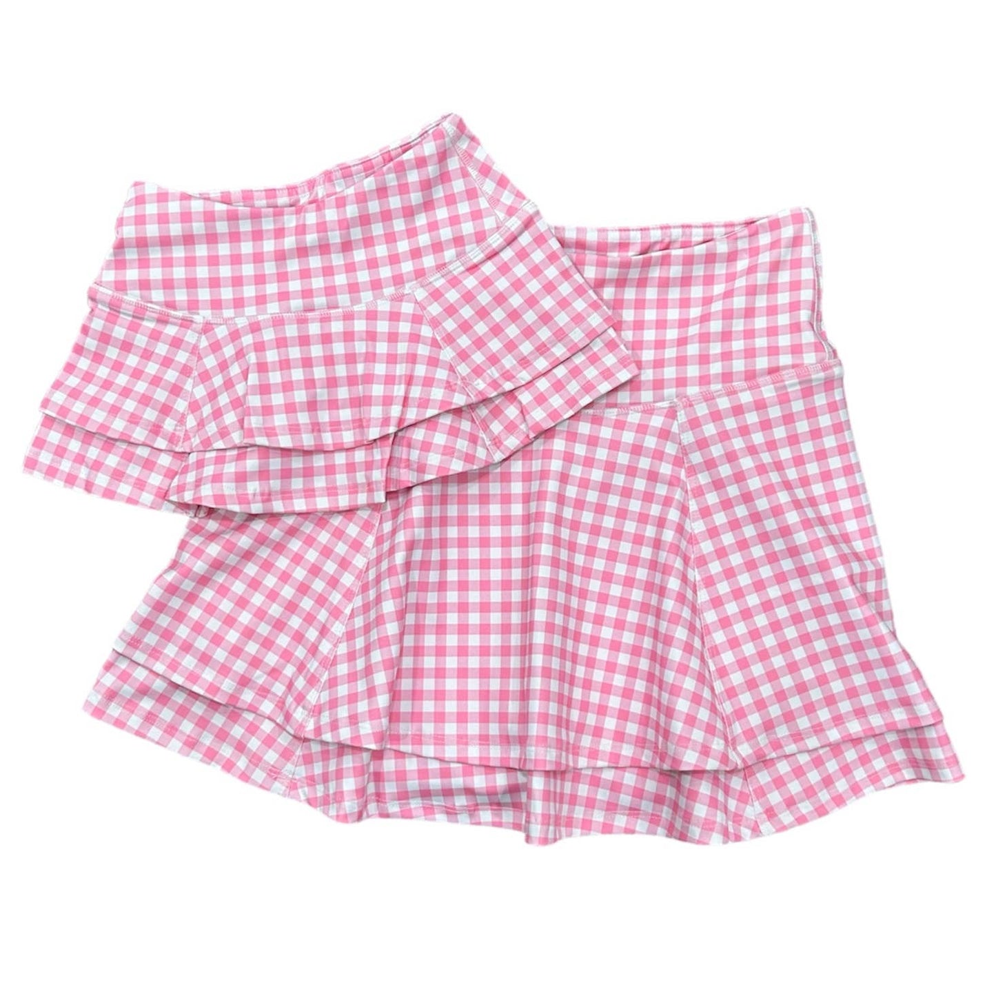 Pink Gingham Tennis Skirt