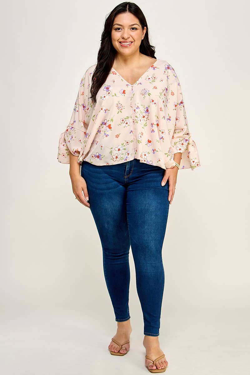 Floral Dolman Blouse