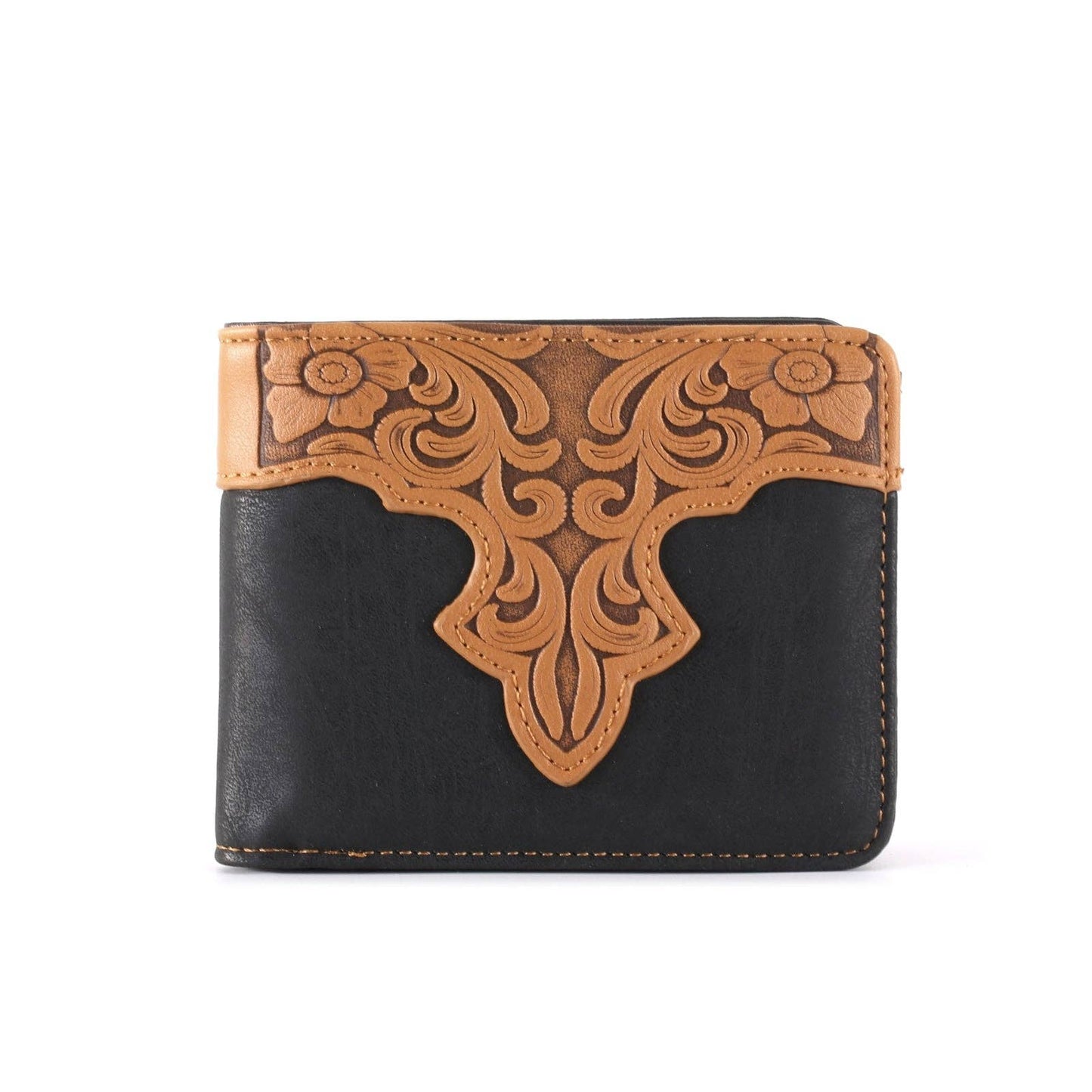 Embossed Vintage Floral Bifold Wallet