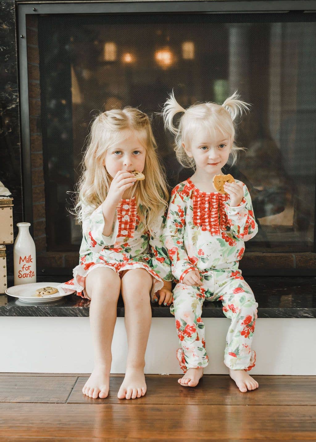 Christmas Floral Ruffle PJs