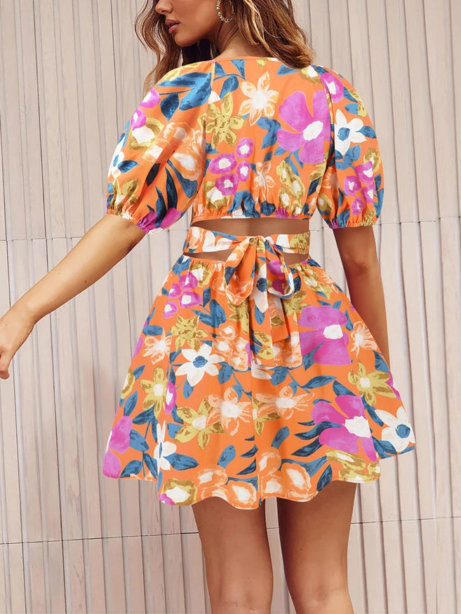 Floral V-Neck Dress