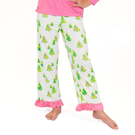 Celebration Tree Ruffle Sleep Pants