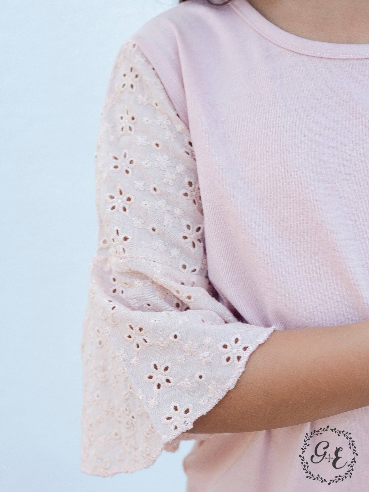 Mauvelous Lace Bell Sleeve Top